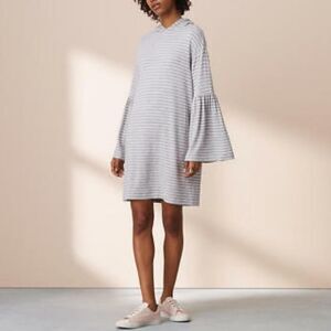 LOU & GREY Striped Signaturesoft Bell Sleeve Dress